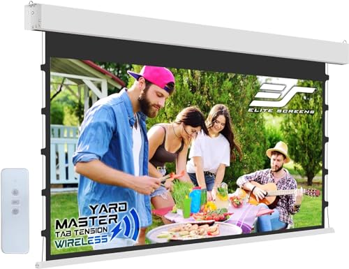 0848448029302 - ELITE SCREENS YARD MASTER TAB TENSION WIRELESS, 125-INCH DIAG. 16:9 OUTDOOR MOTORIZED PROJECTOR SCREEN, BUILT-IN RECHARGEABLE LITHIUM-ION BATTERY, OMS125WHT-BAT-ELEC-X