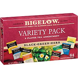 0848529004051 - BIGELOW TEA COMPANY PRODUCTS - TEA TRAY PACK, 8 ASSORTED TEAS, 64/BX - SOLD AS 1 BX - TEA BAGS ARE INDIVIDUALLY WRAPPED.