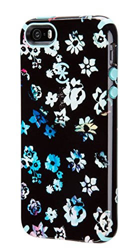 0848709007377 - SPECK PRODUCTS CANDYSHELL INKED CASE FOR IPHONE 5/5S, FLOWERFADE BLACK/MYKONOS BLUE