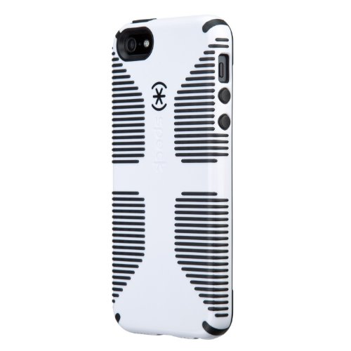 0848709010544 - SPECK PRODUCTS CANDYSHELL GRIP CASE FOR IPHONE SE/5/5S -RETAIL PACKAGING- WHITE/BLACK