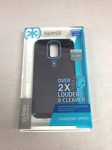 0848709011978 - SPECK - CANDYSHELL AMPED CASE FOR SAMSUNG GALAXY S 5 CELL PHONES - BLACK/JAY BLUE