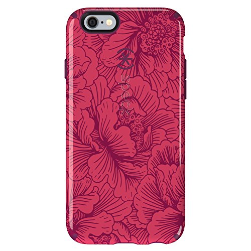 0848709012234 - SPECK PRODUCTS CANDYSHELL INKED CASE FOR IPHONE 6/6S - FRESHFLORAL RED PATTERN/BOYSENBERRY PURPLE