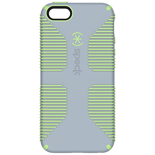 0848709034366 - SPECK PRODUCTS CANDYSHELL GRIP CELL PHONE CASE FOR IPHONE SE/5/5S - RETAIL PACKAGING - NICKEL GREY/SWEET MINT GREEN