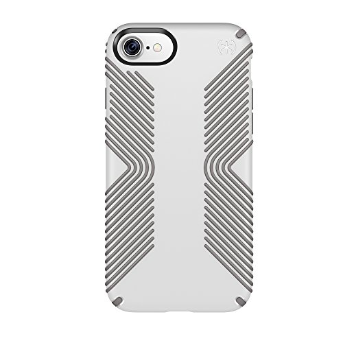 0848709036261 - SPECK PRODUCTS PRESIDIO GRIP CELL PHONE CASE FOR IPHONE 7 - WHITE/ASH GREY