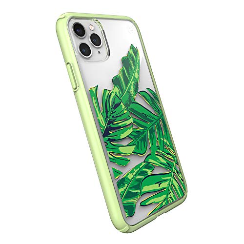 0848709086693 - SPECK PRODUCTS PRESIDIO PERFECT-CLEAR + PRINT IPHONE 11 PRO MAX CASE, CLEAR/TROPICAL/PALEST GREEN