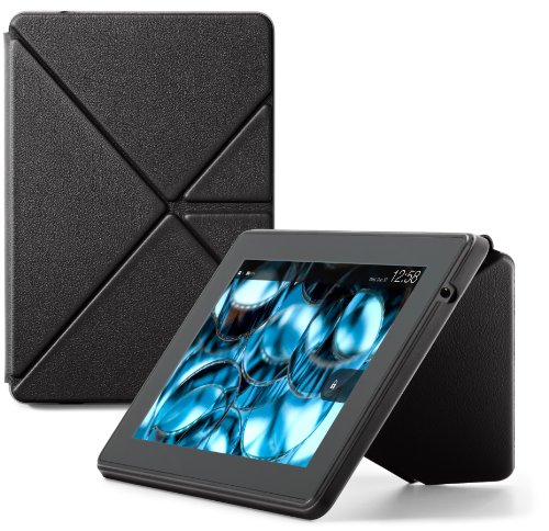 0848719015348 - AMAZON KINDLE FIRE HD STANDING LEATHER ORIGAMI CASE (WILL ONLY FIT KINDLE FIRE HD 7), BLACK