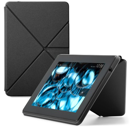0848719015386 - AMAZON KINDLE FIRE HD STANDING POLYURETHANE ORIGAMI CASE (WILL ONLY FIT 3RD GENERATION), MINERAL BLACK