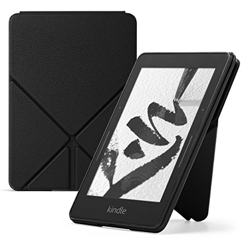 0848719032680 - AMAZON KINDLE VOYAGE CASE - GENUINE LEATHER PERFECT FIT ORIGAMI STANDING COVER WITH AUTO WAKE/SLEEP FOR AMAZON KINDLE VOYAGE, BLACK