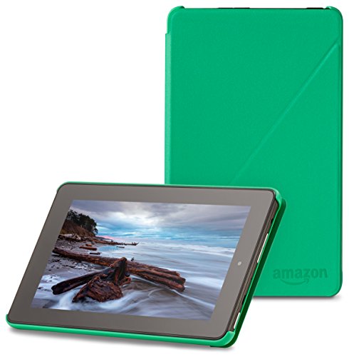0848719082630 - AMAZON FIRE 7 (2015 RELEASE) CASE - SLIM LIGHTWEIGHT STANDING CUSTOM FIT COVER FOR AMAZON FIRE 7 INCH TABLET, GREEN