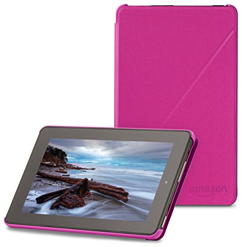 0848719082654 - AMAZON FIRE 7 (2015 RELEASE) CASE - SLIM LIGHTWEIGHT STANDING CUSTOM FIT COVER FOR AMAZON FIRE 7 INCH TABLET, MAGENTA