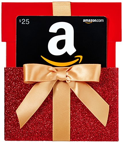 0848719098341 - AMAZON.COM $25 GIFT CARD IN A REVEAL CARD (HOLIDAY GIFT BOX REVEAL CARD DESIGN)