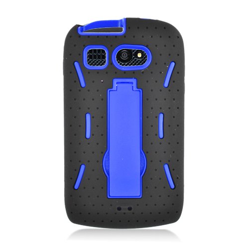 0848721027407 - EAGLE CELL PAKYC5170SPSTBLBK ADVANCED RUGGED ARMOR HYBRID COMBO CASE WITH KICKSTAND FOR KYOCERA HYDRO/C5170 - RETAIL PACKAGING - BLUE/BLACK