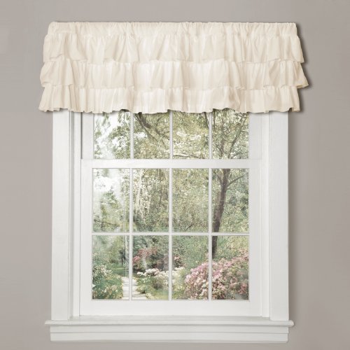 0848742008621 - LUSH DECOR BELLE CURTAIN COLLECTION IVORY VALANCE