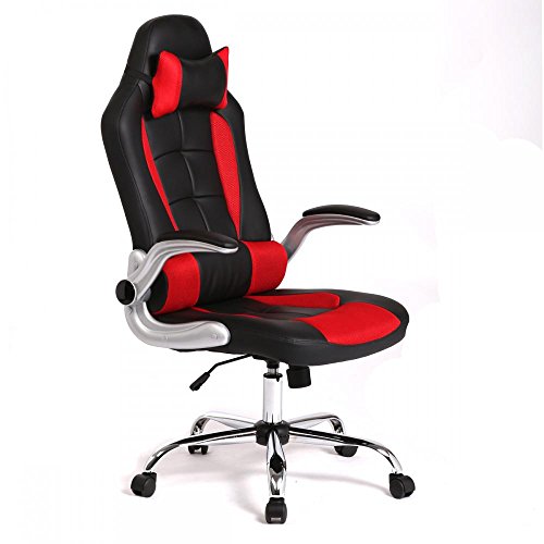 0848837010430 - NEW HIGH BACK RACE CAR STYLE BUCKET SEAT OFFICE DESK CHAIR GAMING CHAIR
