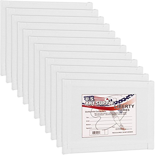 0848849074178 - US ART SUPPLY® 5 X 7 INCH PROFESSIONAL QUALITY ACID FREE CANVAS PANELS 12-PACK - GREAT FOR STUDENTS AND PROFESSIONAL ARTISTS (1 FULL CASE OF 12 SINGLE CANVAS PANELS)