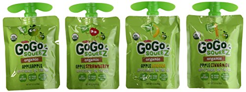 0848860002129 - GOGO SQUEEZ ORGANIC NEW ON THE GO APPLE SAUCE, VARIETY PACK, 20 COUNT (20 CT), 3.2 OUNCES / REAL ORGANIC FRUIT & JUICE NO ARTIFICIAL ANYTHING 100% FRUIT TO GO