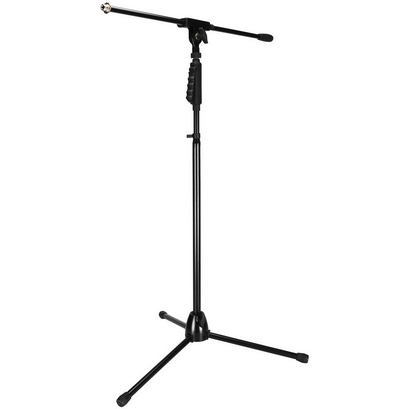 0848864007182 - TALENT SQMS2 SINGLE HAND CLUTCH TRIPOD MICROPHONE STAND WITH BOOM