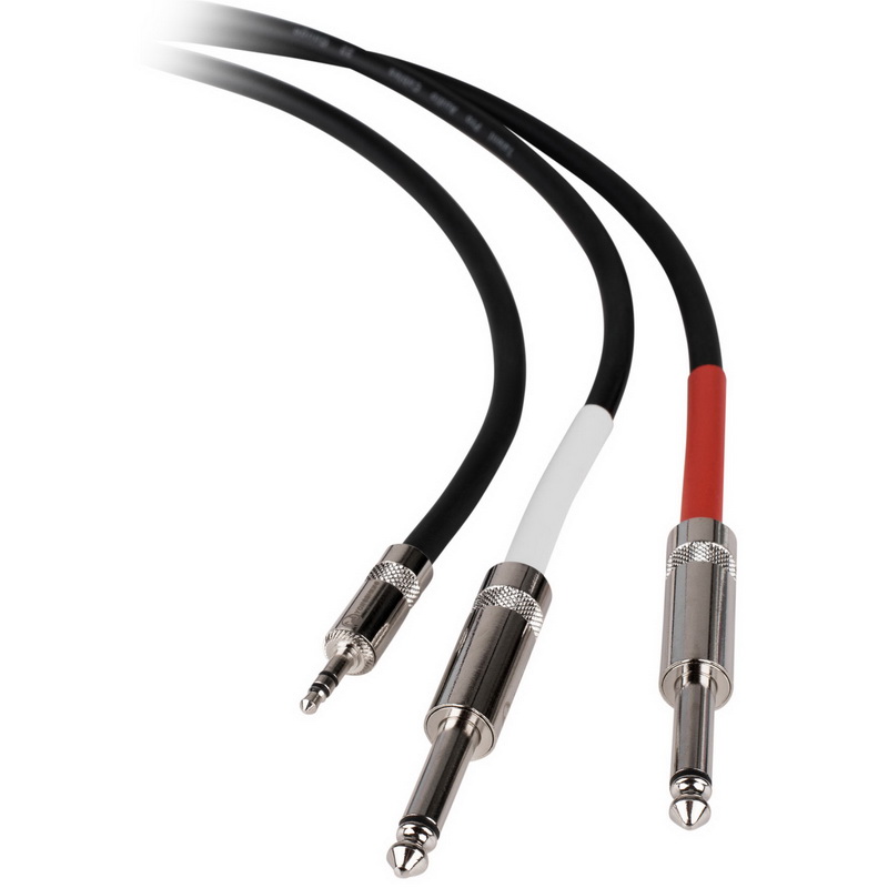 0848864023472 - TALENT Y35Q210 3.5MM STEREO MALE TO DUAL 1/4 TS LEFT /RIGHT MALE Y ADAPTER CABLE 10 FT.