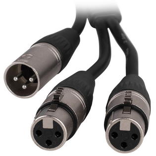 0848864023526 - TALENT YXM2XF01 XLR MALE TO DUAL XLR FEMALE Y ADAPTER SPLITTER COMBINER CABLE 1 FT.