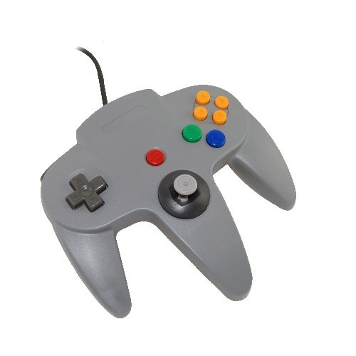 0849172004368 - RETRO-LINK WIRED N64 STYLE USB CONTROLLER FOR PC & MAC, GREY