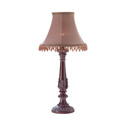 0849179004842 - KOEHLERHOMEDECOR INDOOR BEDROOM ELEGANT ACCENT ALABASTRITE MAHOGANY BEADED TABLE LAMP