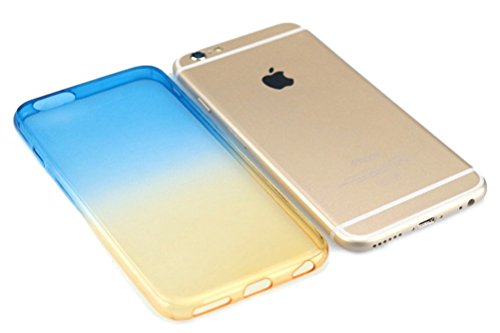 8492064609718 - ZHIHANG,TRANSPARENT GRADIENT CASE FOR IPHONE 6&6S SOFT TPU SILICONE CLEAR 4.7 INCH ULTRA THIN BUMPER BLUE YELLOW