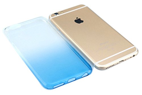 8492064609732 - ZHIHANG,TRANSPARENT GRADIENT CASE FOR IPHONE 6&6S SOFT TPU SILICONE CLEAR 4.7 INCH ULTRA THIN BUMPER WHITE BLUE