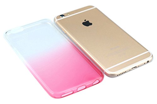 8492064609749 - ZHIHANG,TRANSPARENT GRADIENT CASE FOR IPHONE 6&6S SOFT TPU SILICONE CLEAR 4.7 INCH ULTRA THIN BUMPER WHITE PINK