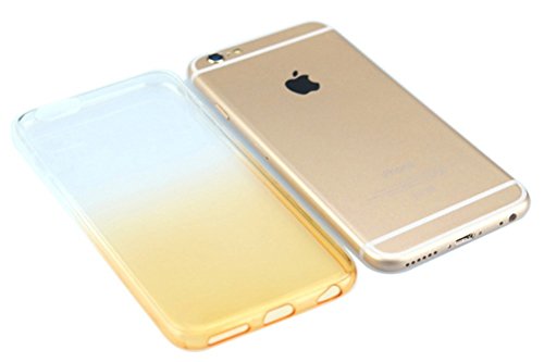 8492064609770 - ZHIHANG,TRANSPARENT GRADIENT CASE FOR IPHONE 6&6S PLUS SOFT TPU SILICONE CLEAR 5.5 INCH ULTRA THIN BUMPER WHITE YELLOW