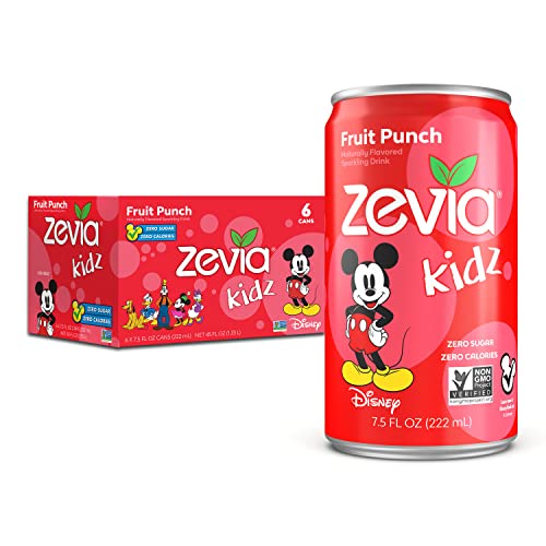 0849429000990 - ZEVIA KIDZ SPARKLING DRINK, FRUIT PUNCH, 7.5 OUNCE (PACK OF 6)