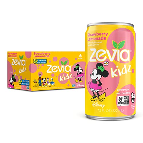 0849429001355 - ZEVIA KIDZ SPARKLING DRINK, STRAWBERRY LEMONADE, 7.5 OUNCE (PACK OF 6)