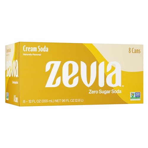 0849429001898 - ZEVIA ZERO SUGAR CREAM SODA, 12 OUNCE CANS (PACK OF 8)