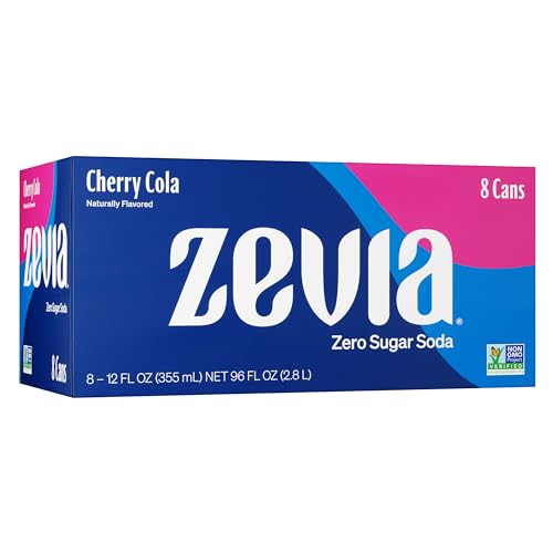 0849429001911 - ZEVIA ZERO SUGAR SODA, CHERRY COLA, 12 OUNCE CANS (PACK OF 8)