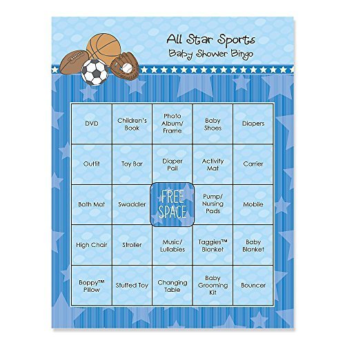 0849563029826 - ALL STAR SPORTS - BABY SHOWER GAME BINGO CARDS - 16 COUNT