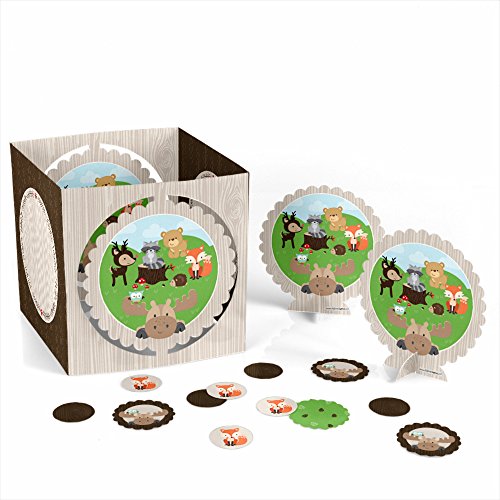 0849563031317 - WOODLAND CREATURES - BABY SHOWER OR BIRTHDAY PARTY TABLE DECORATING KIT