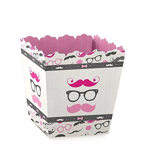 0849563034325 - PINK MUSTACHE BASH - CANDY BOXES PARTY FAVORS (SET OF 12)