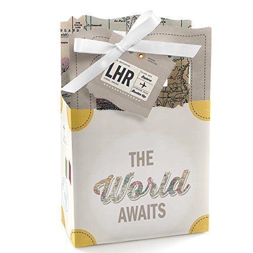 0849563042870 - WORLD AWAITS - TRAVEL PARTY FAVOR BOXES - SET OF 12