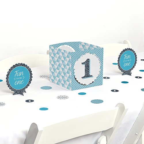 0849563048889 - 1ST BIRTHDAY BOY - FUN TO BE ONE - BIRTHDAY PARTY CENTERPIECE & TABLE DECORATION KIT