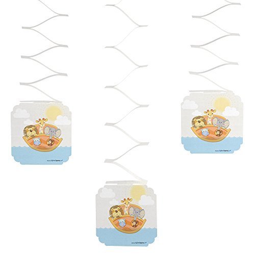 0849563055474 - NOAH'S ARK - BABY SHOWER PARTY HANGING DECORATIONS - 6 COUNT