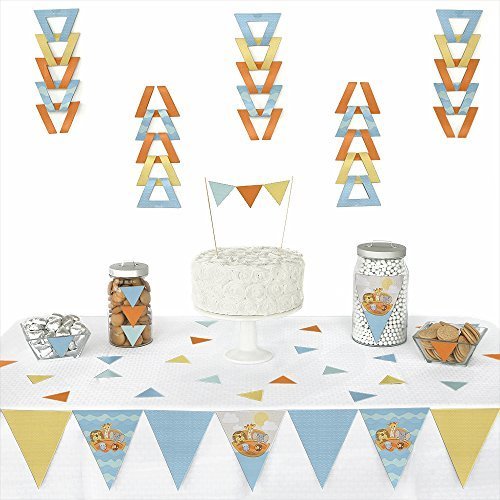 0849563056082 - NOAH'S ARK - TRIANGLE BABY SHOWER PARTY DECORATION KIT - 72 PIECES