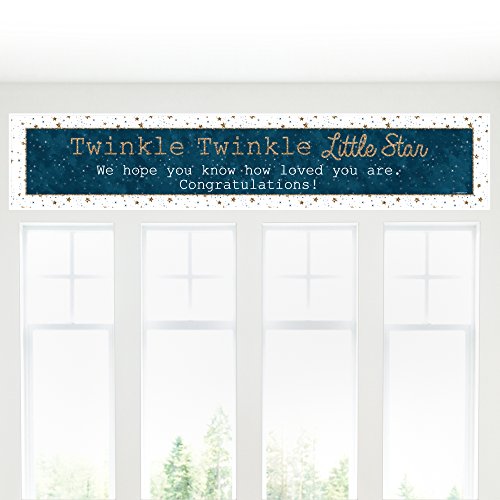 0849563073218 - TWINKLE TWINKLE LITTLE STAR - BABY SHOWER DECORATIONS PARTY BANNER