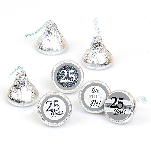 0849563082333 - WE STILL DO - 25TH WEDDING ANNIVERSARY - PARTY ROUND CANDY STICKER FAVORS - LABELS FIT HERSHEY'S KISSES (1 SHEET OF 108)