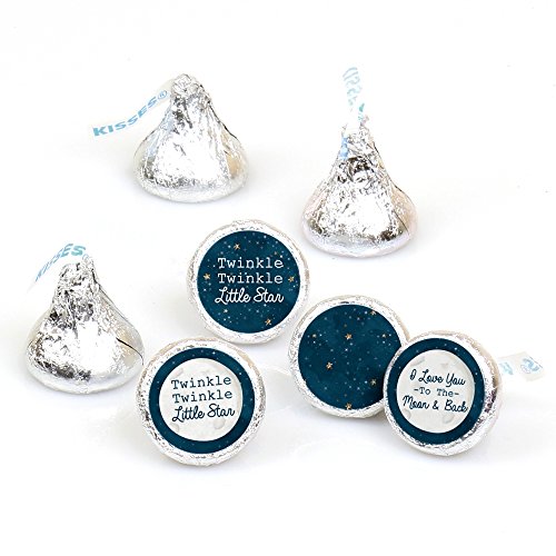 0849563082593 - TWINKLE TWINKLE LITTLE STAR - PARTY ROUND CANDY STICKER FAVORS - LABELS FIT HERSHEY'S KISSES (1 SHEET OF 108)