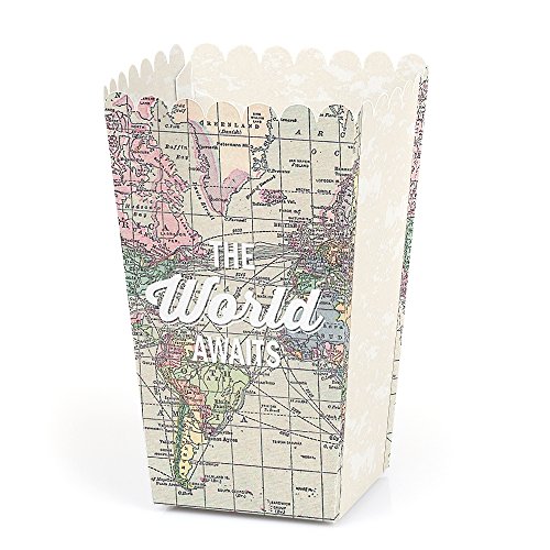 0849563082647 - WORLD AWAITS - TRAVEL THEMED PARTY FAVOR POPCORN BOXES - SET OF 12