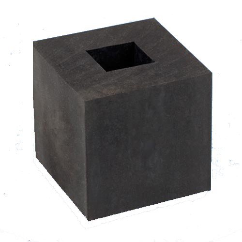 0849629013936 - 2 X 2 RUBBER BLOCK WITH SQUARE HOLE