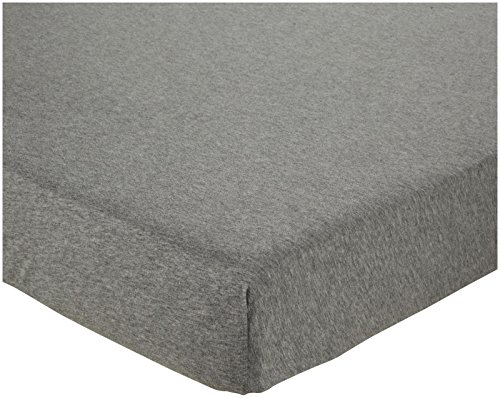 0849681040222 - BURT'S BEES BABY JERSEY FITTED CRIB SHEET- HEATHER GRAY