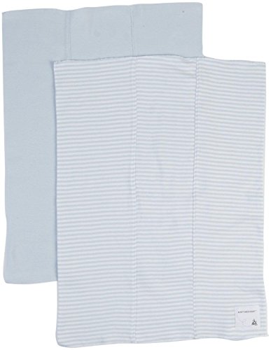 0849681066444 - BURT'S BEES BABY BABY BOYS' 2 PACK STRIPED BURP CLOTHS (BABY) - SKY - ONE SIZE