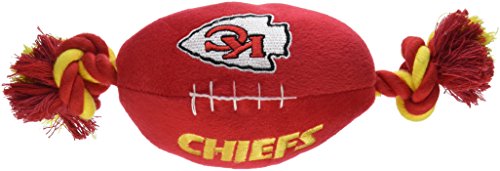 0849790029880 - PETS FIRST NFL KANSAS CITY CHIEFS PET FOOTBALL ROPE TOY, 6-INCH LONG