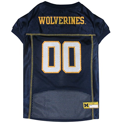 0849790034754 - PETS FIRST COLLEGIATE MICHIGAN WOLVERINES DOG MESH JERSEY, X-SMALL
