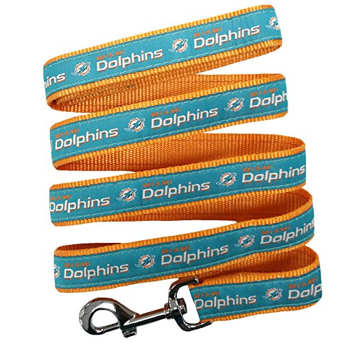 0849790045620 - PETS FIRST MIAMI DOLPHINS PET LEASH, LARGE